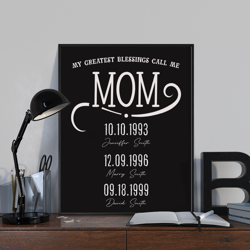 Customized "MY GREATEST BLESSINGS CALL ME" Acrylic Mother's Day Gift