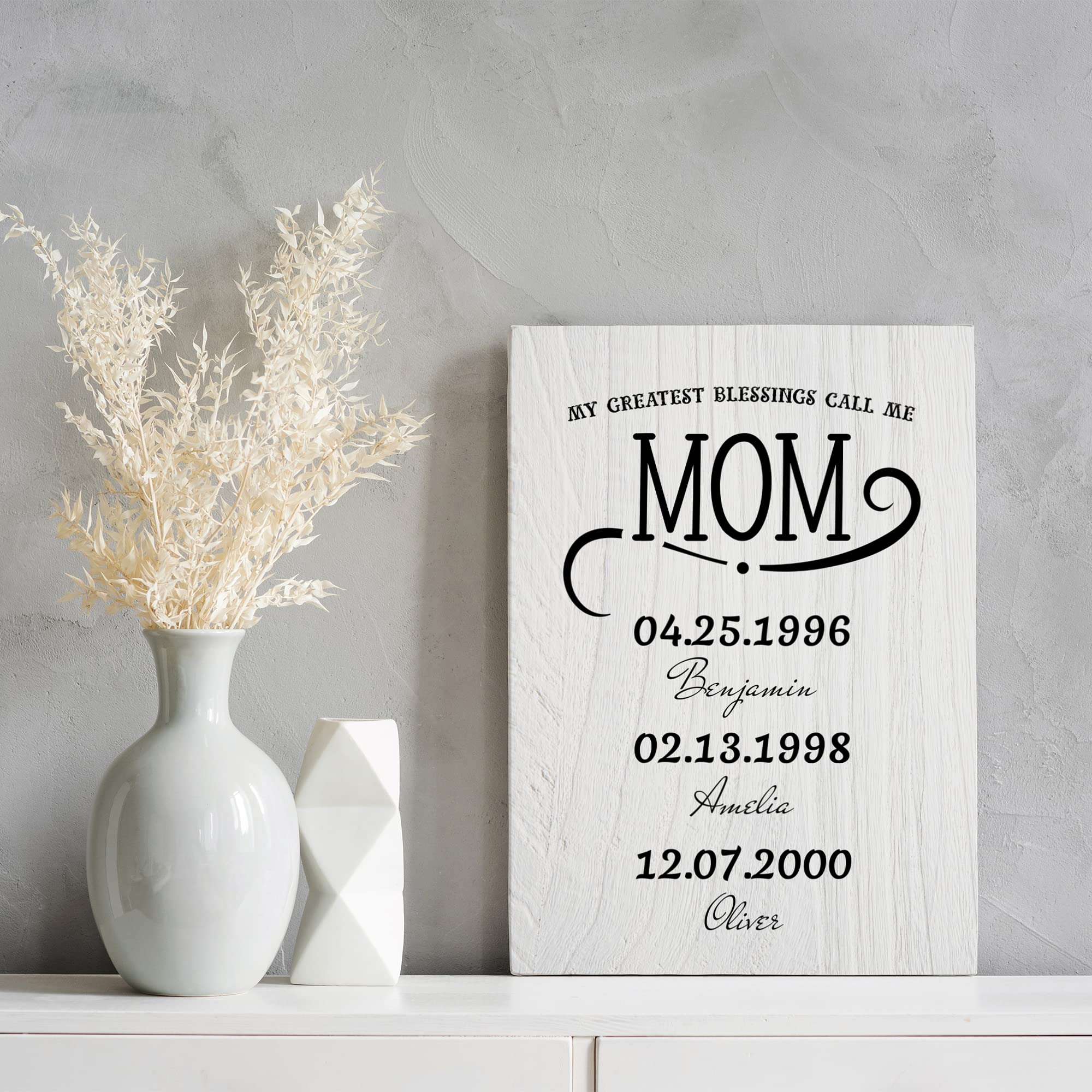 Customized "MY GREATEST BLESSINGS CALL ME" Acrylic Mother's Day Gift