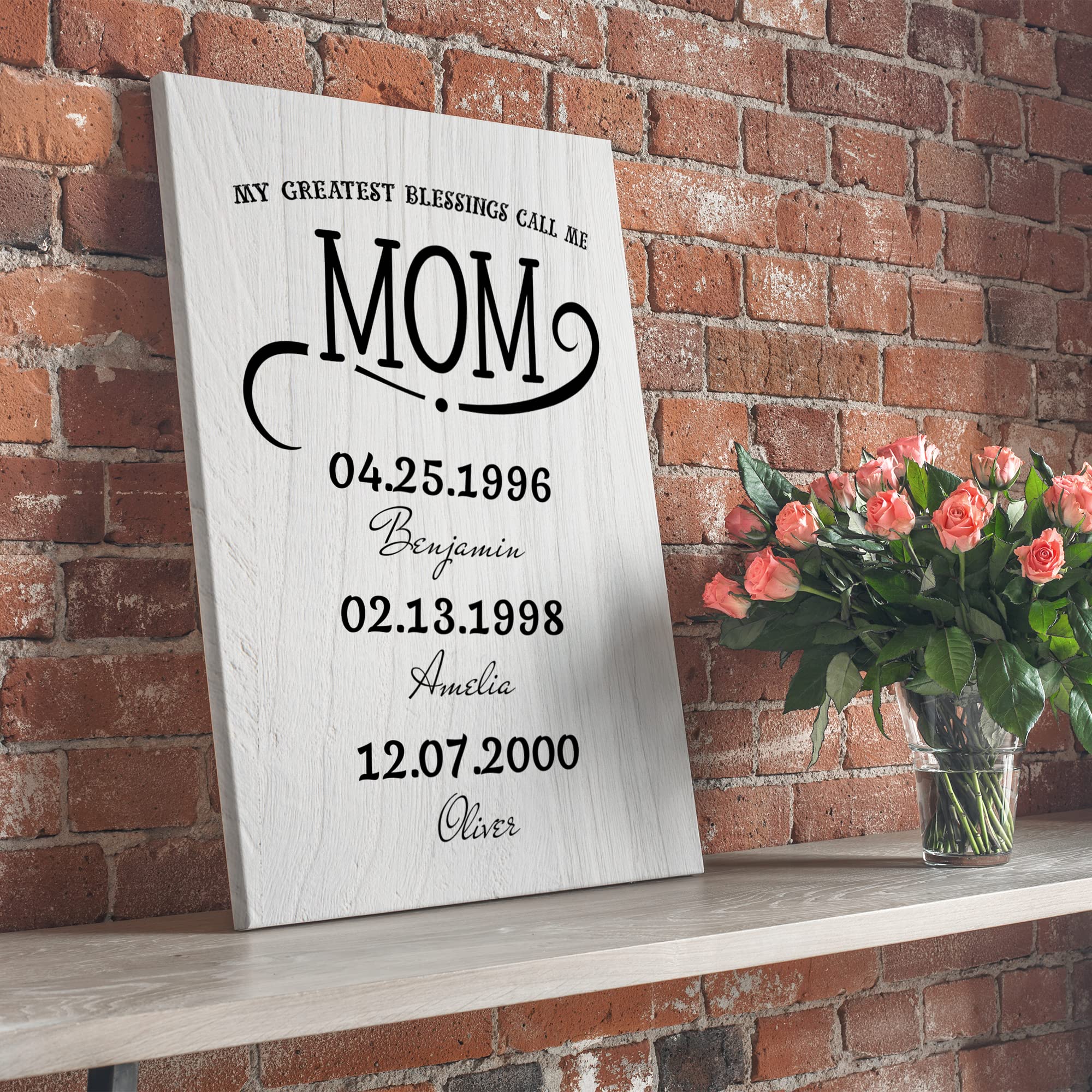 Customized "MY GREATEST BLESSINGS CALL ME" Acrylic Mother's Day Gift