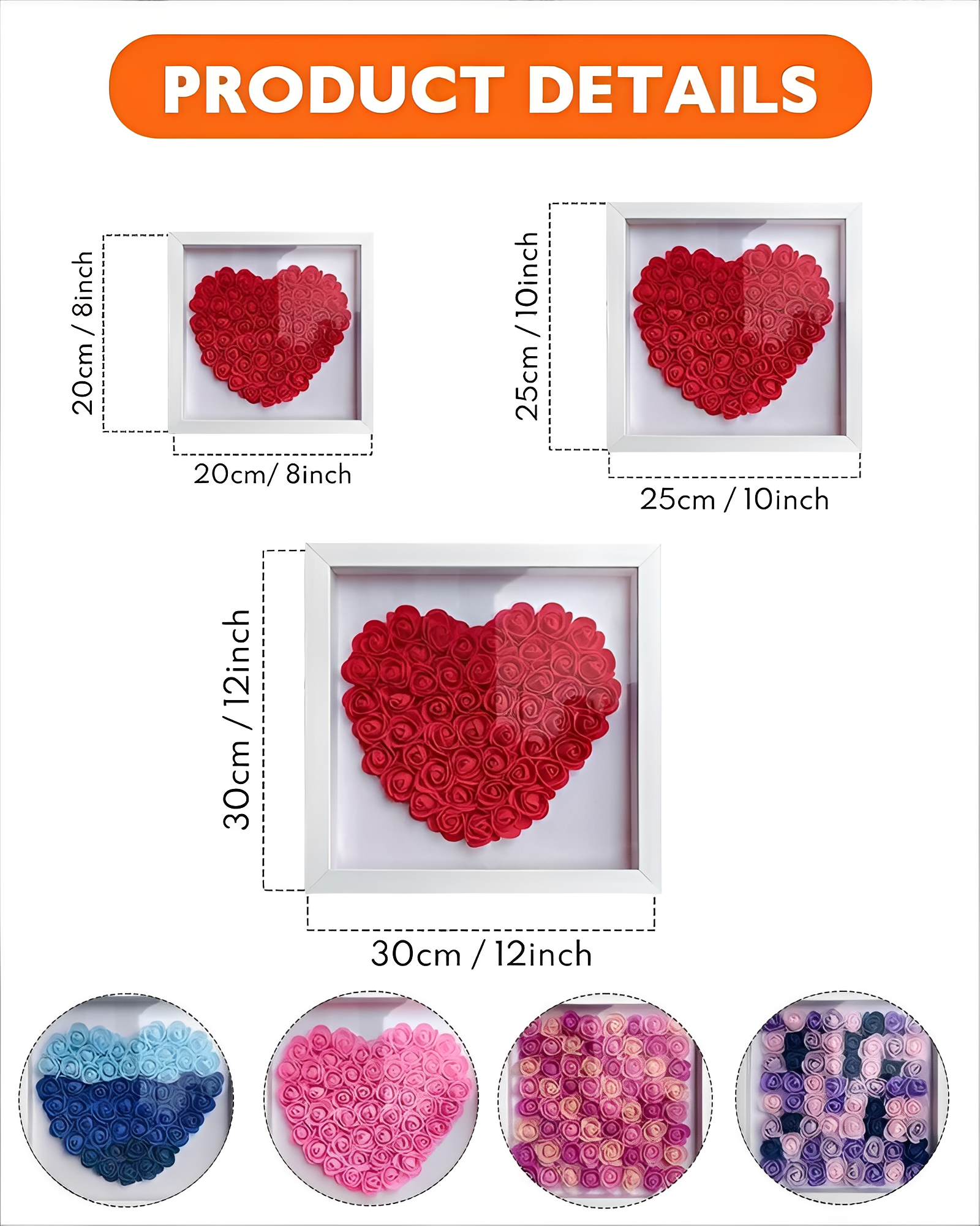 We Love You Mommy Hand Holding - Personalized Flower Shadow Box