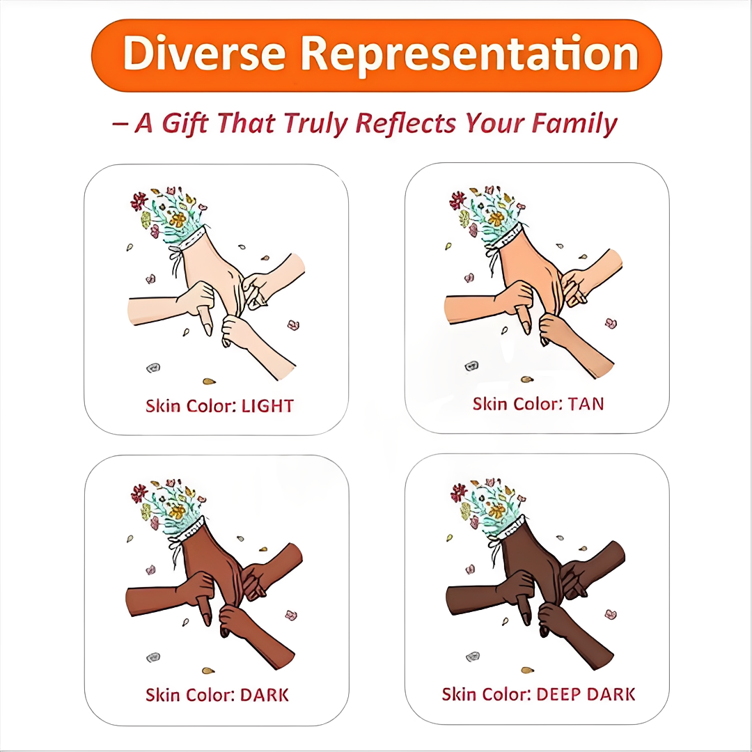 We Love You Mommy Hand Holding - Personalized Flower Shadow Box