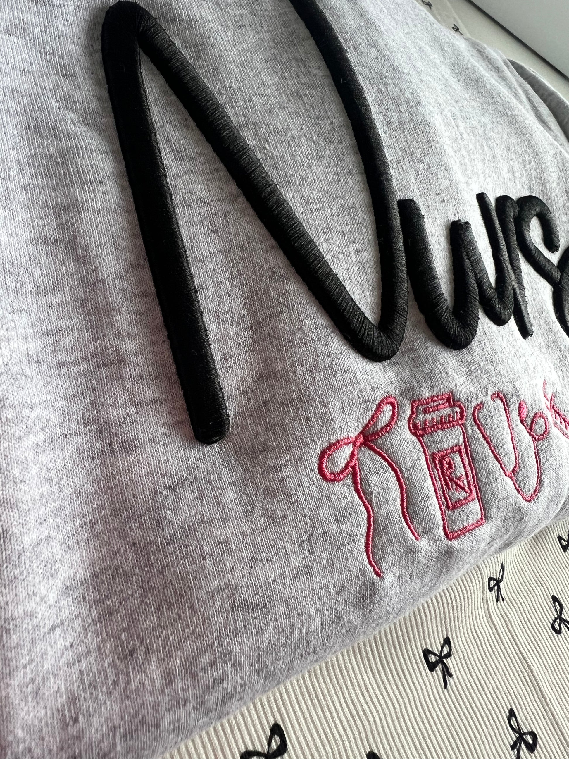 3D Literally Just A Nurse Crewneck