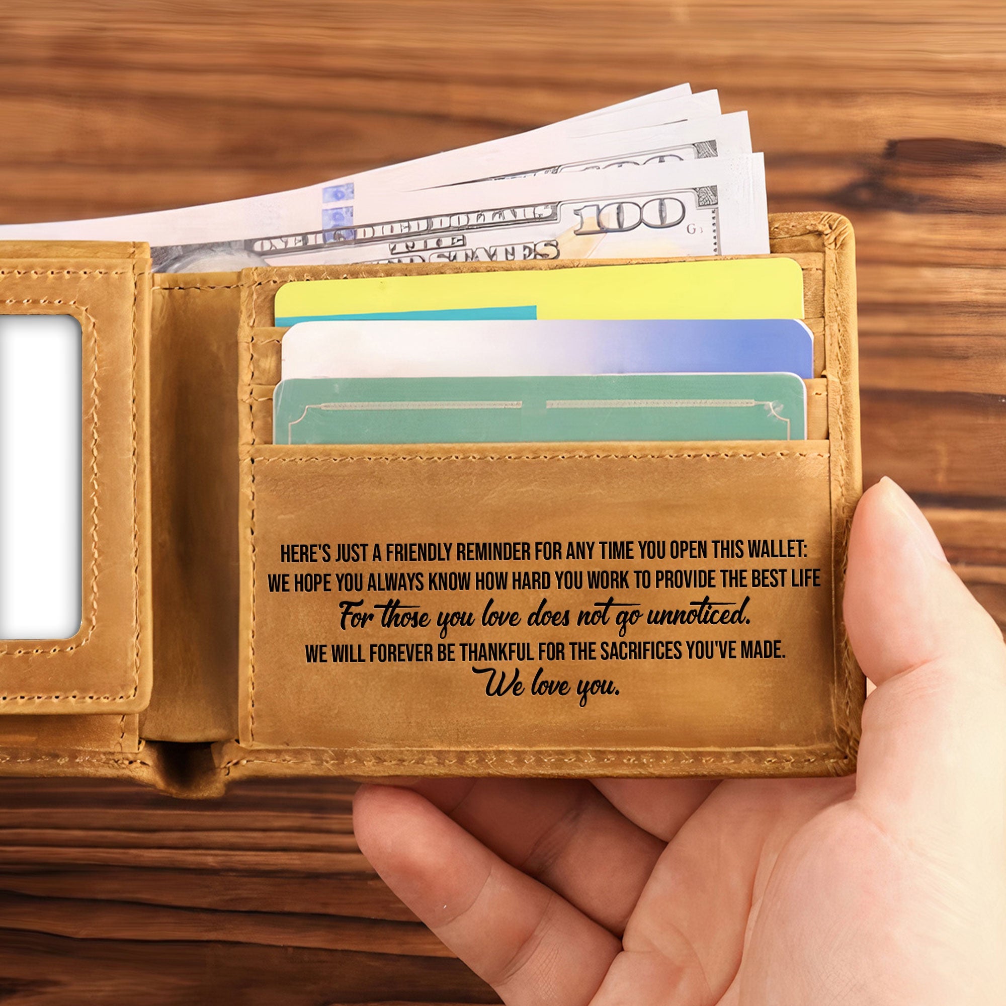 Best Dad Ever Father's Day Gift Custom Kids' Names - Wallet & Belt Set