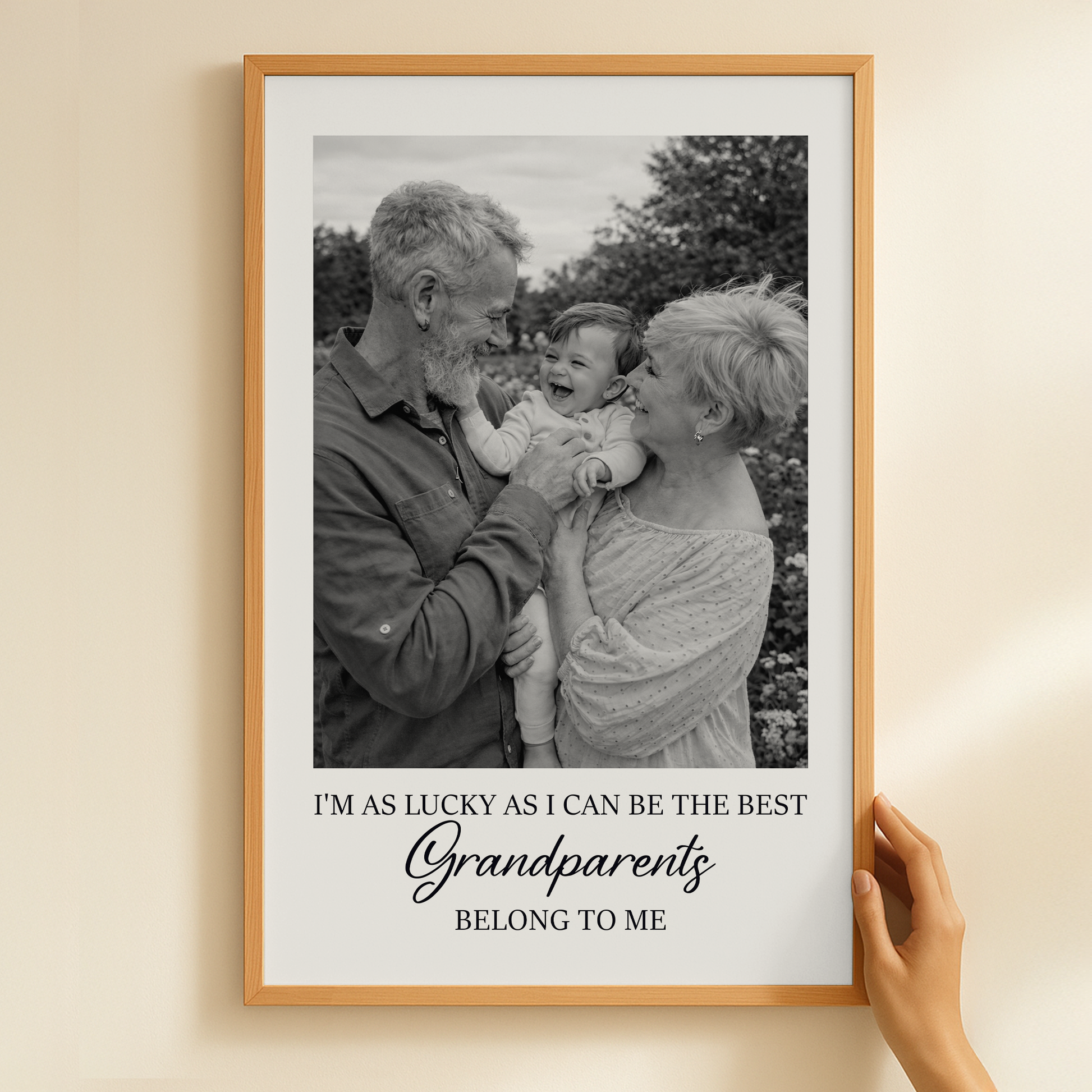 I'm As Lucky As I Can Be The Best Mommy, Daddy, Grandparents Belongs To Me - Personalized Photo Poster