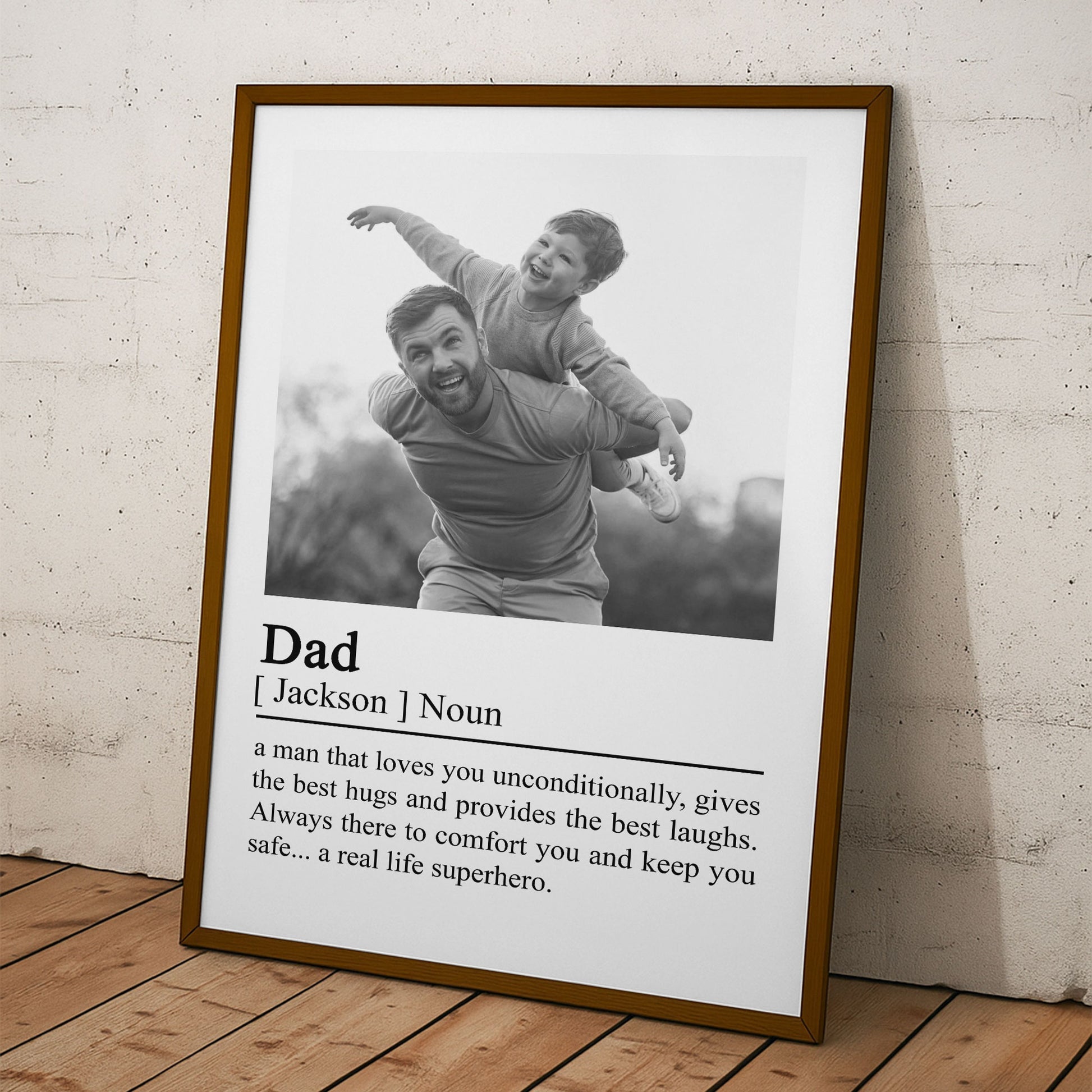 Dad Definition - Father's Day Gifts For Husband, Daddy - Personalized Photo Poster