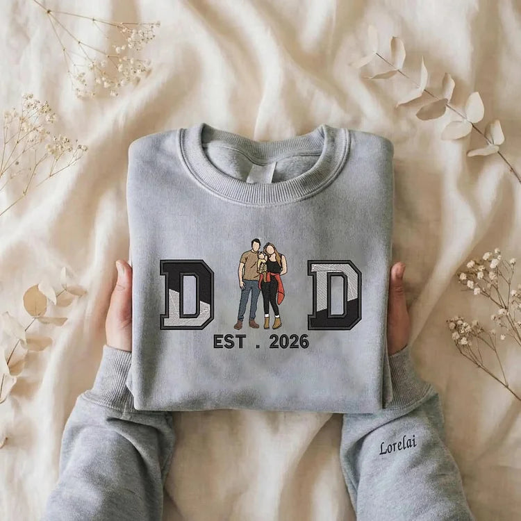 Mum Embroidered Sweatshirt Gift for Women ,Color Block Design for Mom, Mother's Day