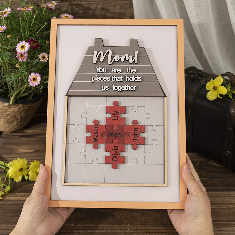 New Arrival - Mom You Are The Piece That Holds Us Together Wooden Puzzle Piece