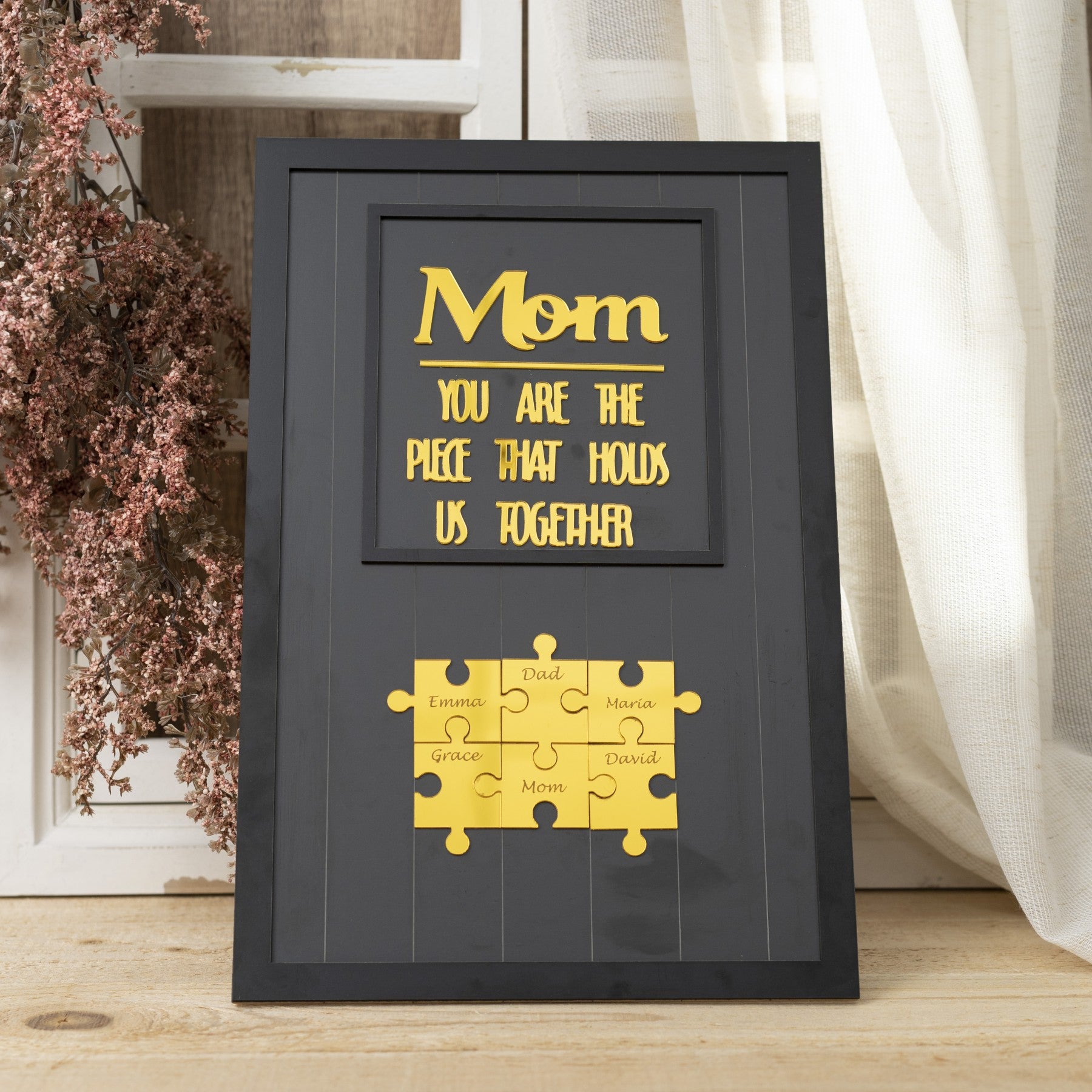 Mom, You Are The Wooden Puzzle Keepsake That Holds Us All Together