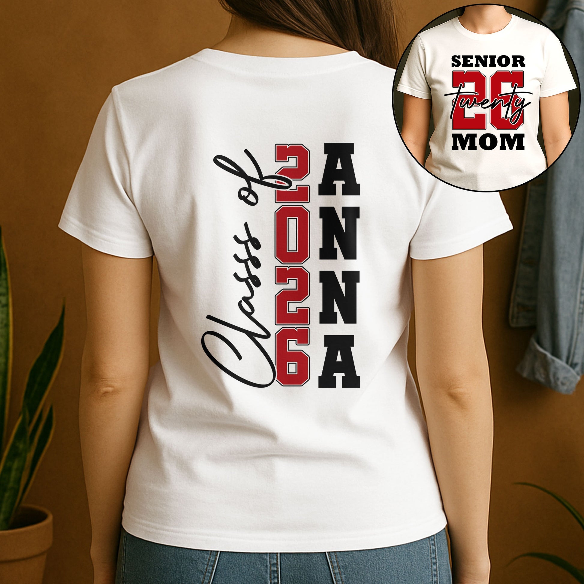 Custom 2026 Name Senior Mom - Personalized Shirt