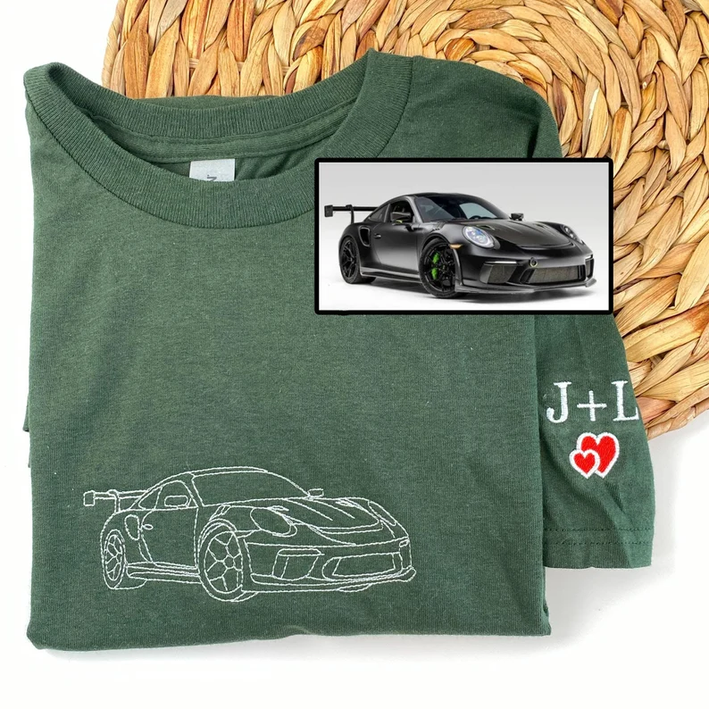 Custom Car Embroidered Sweatshirt Personalize With Your Multiple Favorite Rides