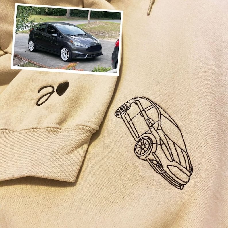 Custom Car Embroidered Sweatshirt Personalize With Your Multiple Favorite Rides