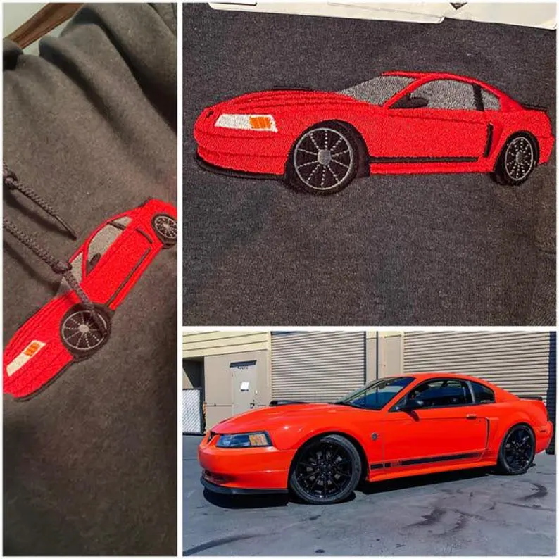 Custom Car Embroidered Sweatshirt Personalize With Your Multiple Favorite Rides