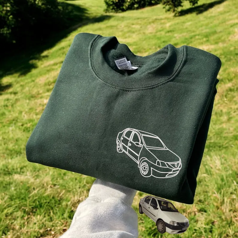 Custom Car Embroidered Sweatshirt Personalize With Your Multiple Favorite Rides
