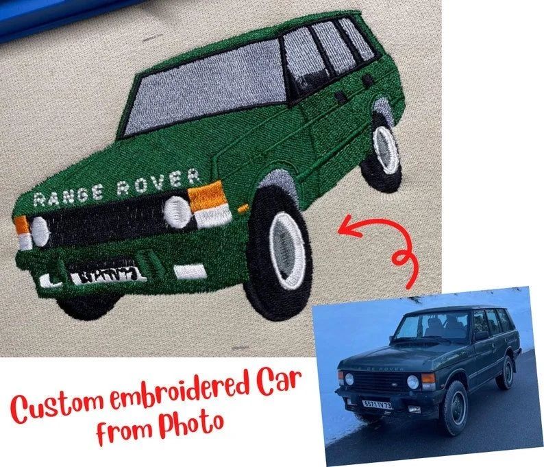 Custom Car Embroidered Sweatshirt Personalize With Your Multiple Favorite Rides