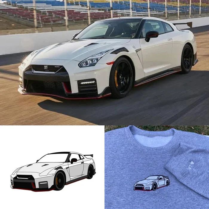 Custom Car Embroidered Sweatshirt Personalize With Your Multiple Favorite Rides