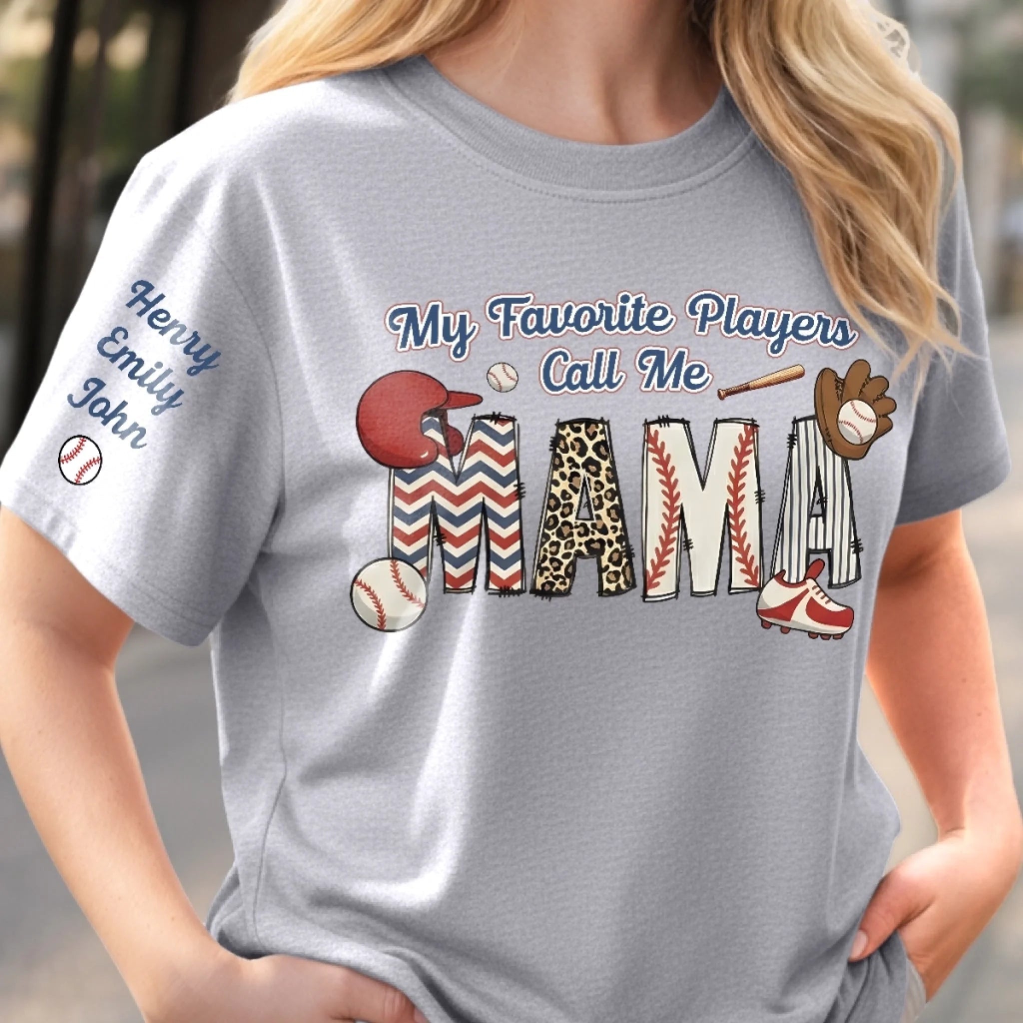 Custom Unisex T-Shirt With Design On Sleeve - Personalized Mother's Day Gifts For Mom, Grandma - My Greatest Title Is Mom