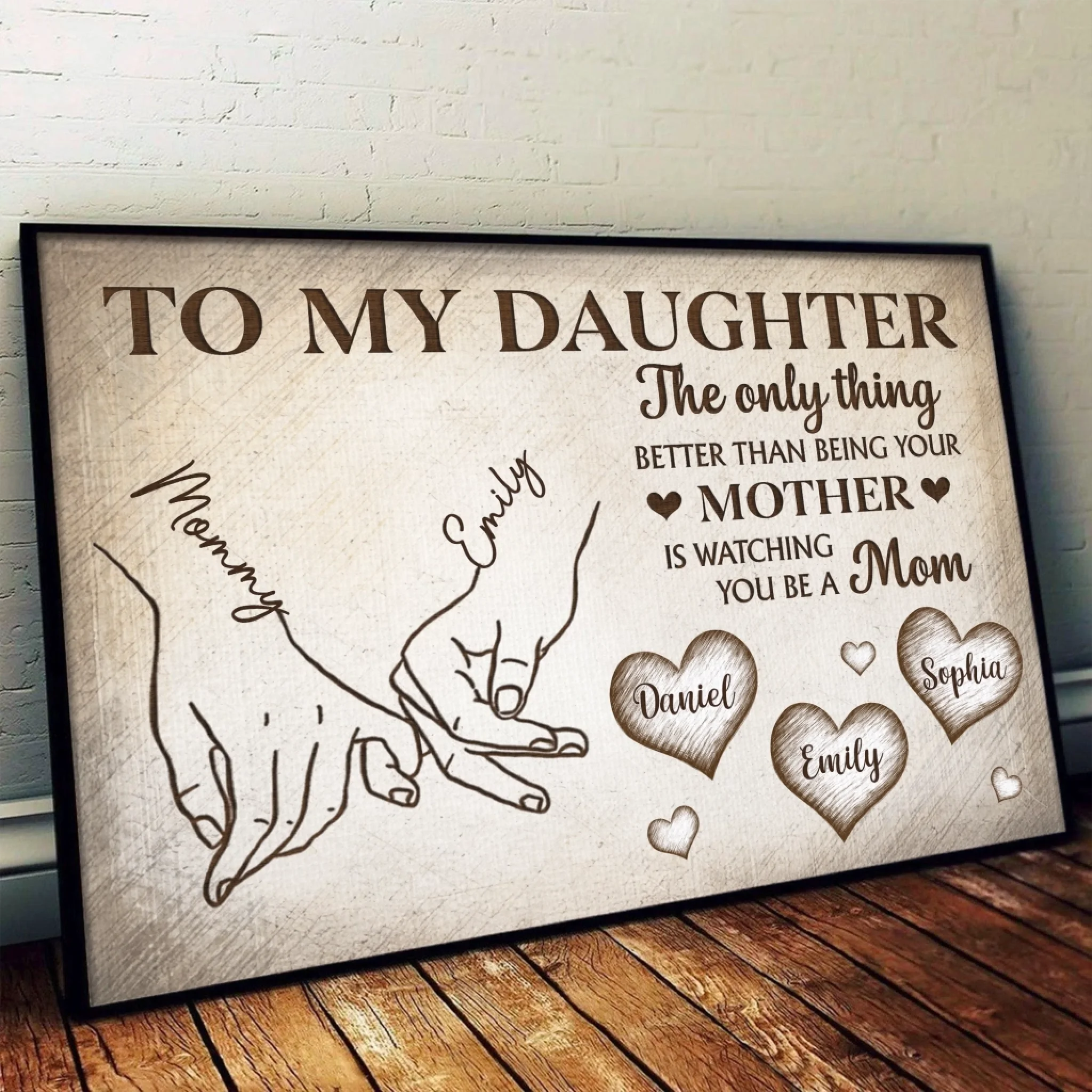 Custom Horizontal Poster - Personalized Mother's Day Birthday Gifts For Daughter - My Greatest Joy