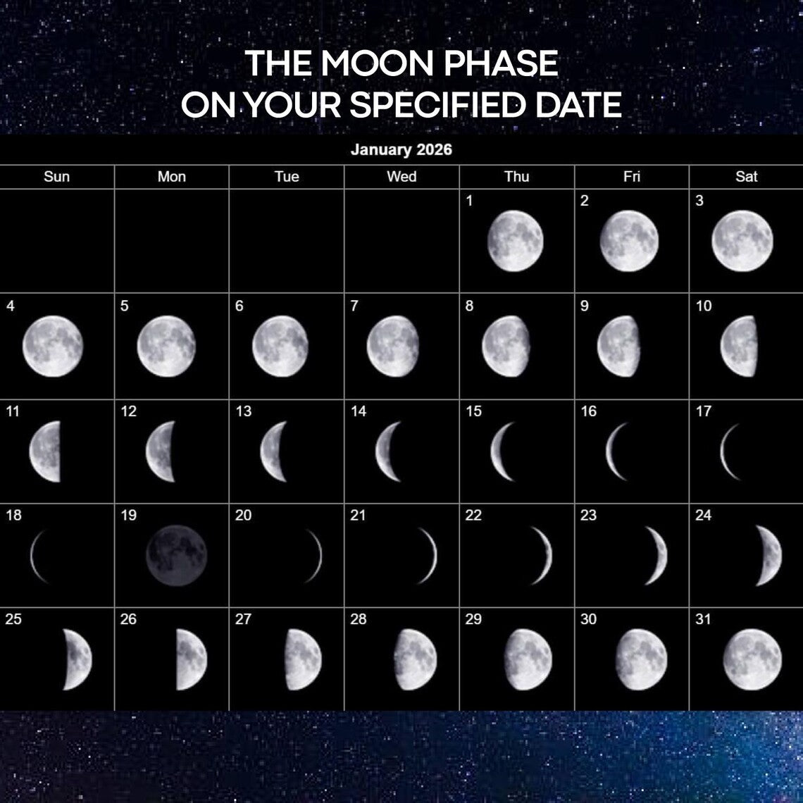 Personalized Moon Phase Acrylic Wood Frame Family Keepsake Gifts Mother's Day Gift