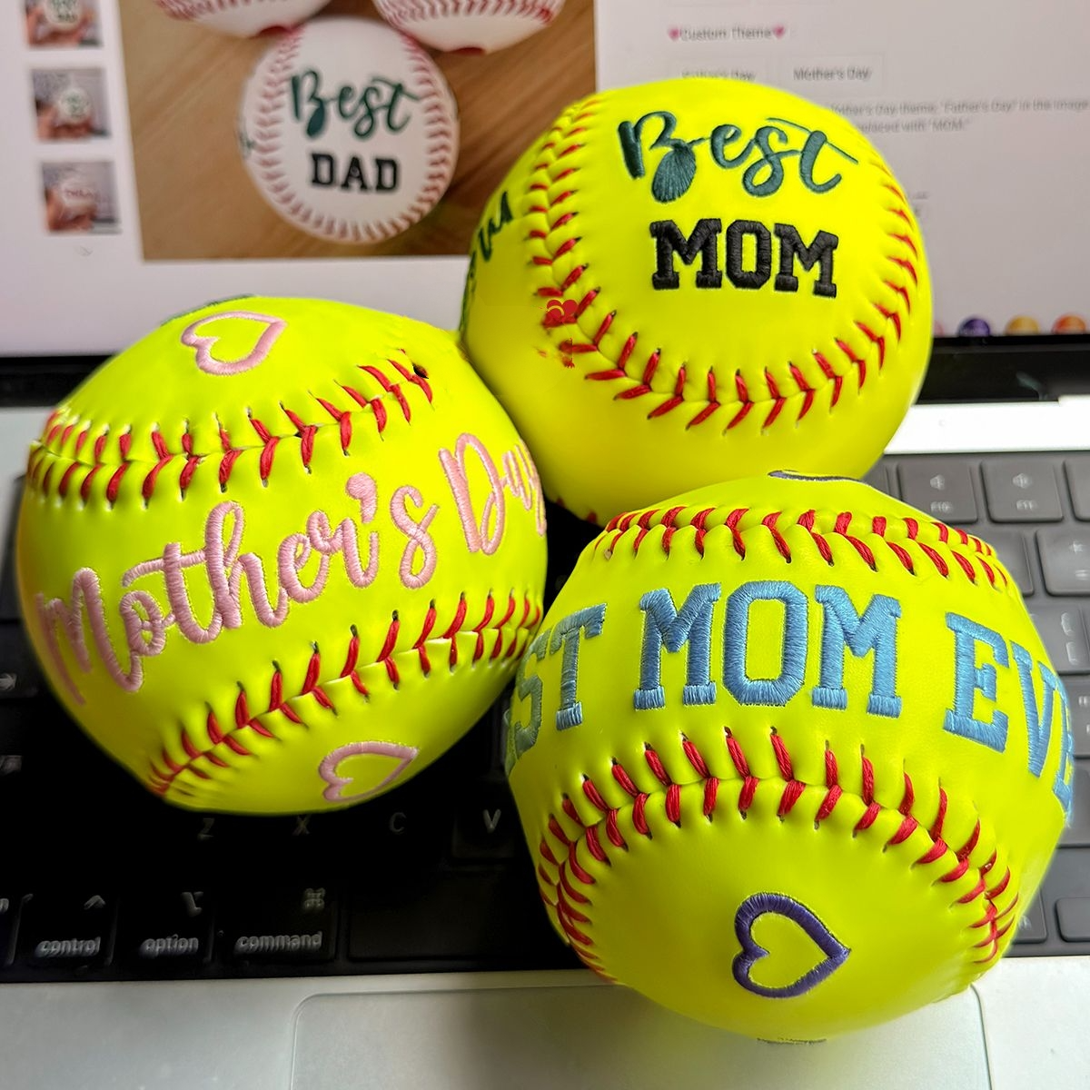 Customized Embroidered Baseball & Softball, Father's Day Gift, Mother's Day Gift