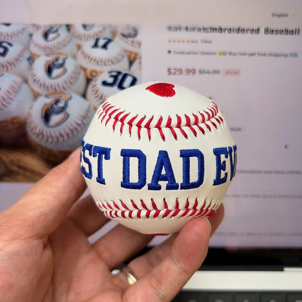 Customized Embroidered Baseball & Softball, Father's Day Gift, Mother's Day Gift