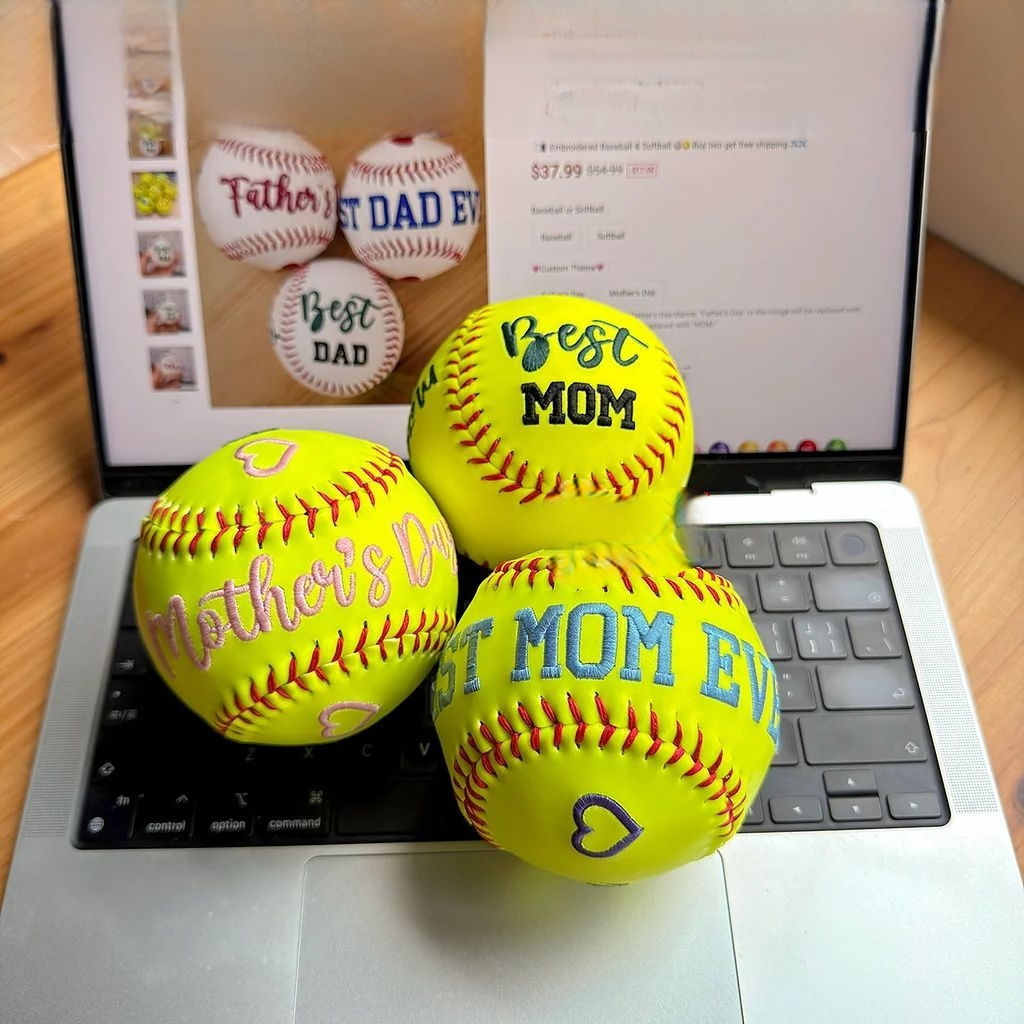 Customized Embroidered Baseball & Softball, Father's Day Gift, Mother's Day Gift