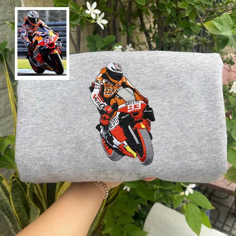 Giftscar Custom Motorcycle Embroidered Hoodie – A Unique Gift for Bikers - Father’s Day Gift