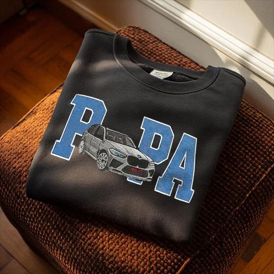 Dad Car Full Colorful Embroidered Sweatshirt - Father's Day Gift