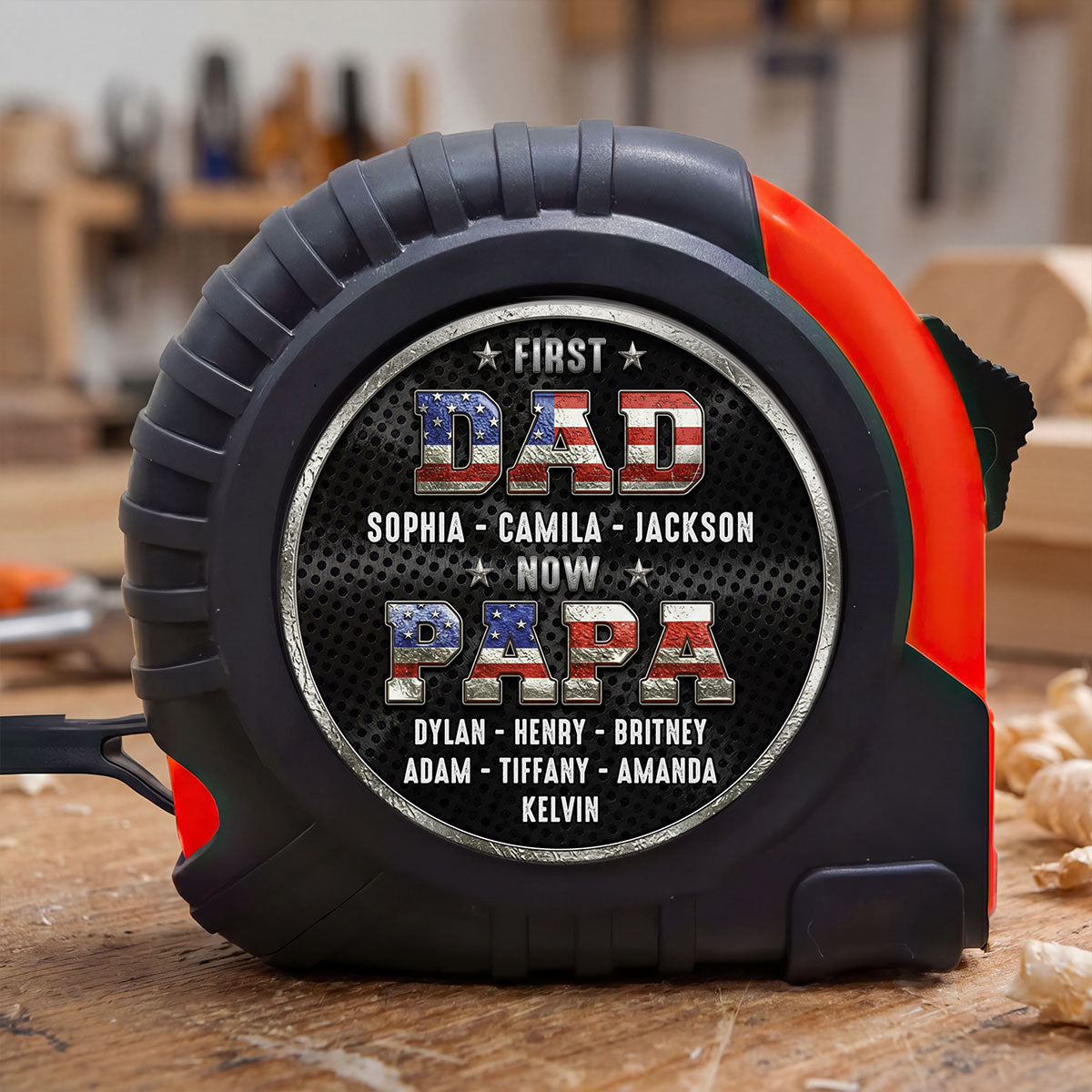 First Dad Now Papa - Personalized Tape Measure