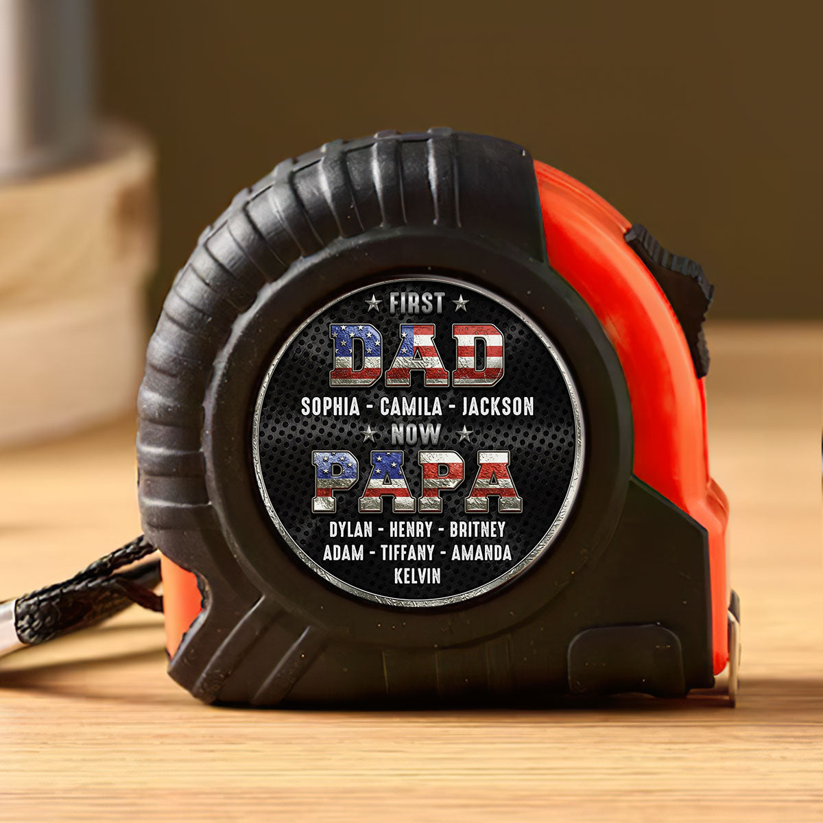 First Dad Now Papa - Personalized Tape Measure