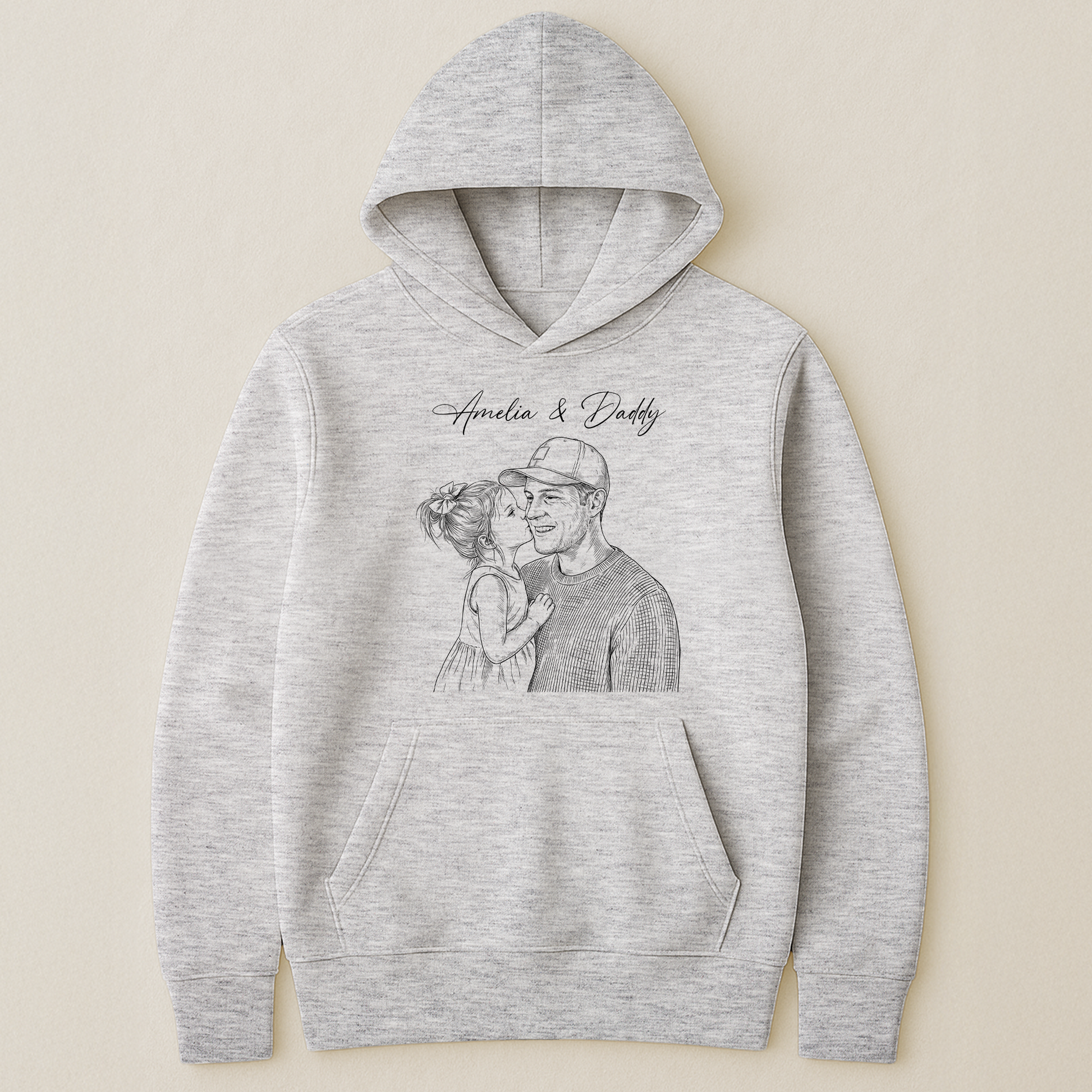 Father's Day Gifts, Father's Day Gift For Husband, Dad Custom Photo Sketch Line Art – Personalized Shirt