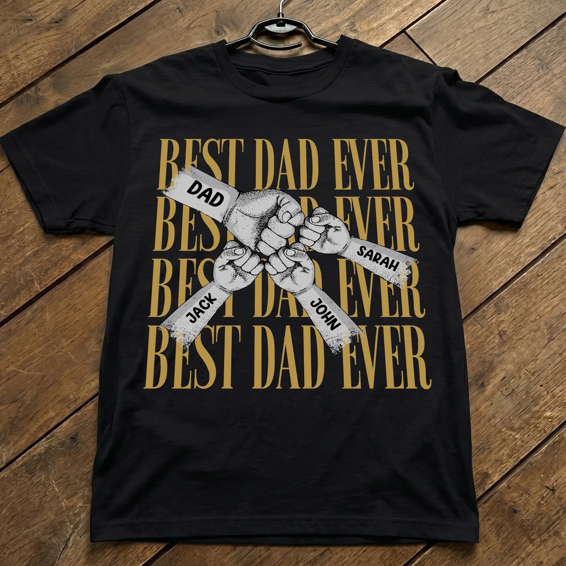 Father's Day Gifts, Fist Bump Daddy Grandpa - Personalized Shirt