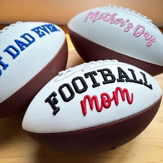 Custom Embroidered Football, Gift for Mom, Gift for Dad