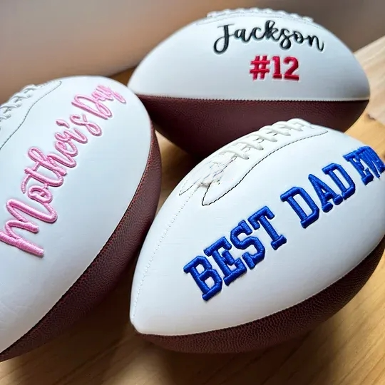 Custom Embroidered Football, Gift for Mom, Gift for Dad
