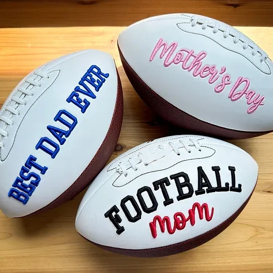 Custom Embroidered Football, Gift for Mom, Gift for Dad