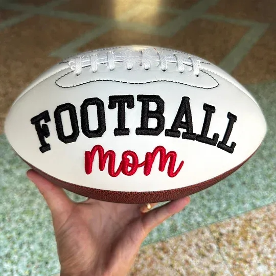 Custom Embroidered Football, Gift for Mom, Gift for Dad