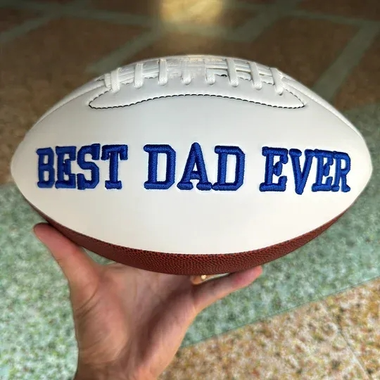 Custom Embroidered Football, Gift for Mom, Gift for Dad