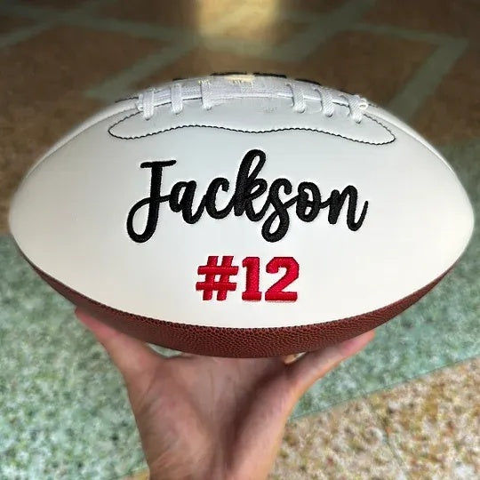 Custom Embroidered Football, Gift for Mom, Gift for Dad
