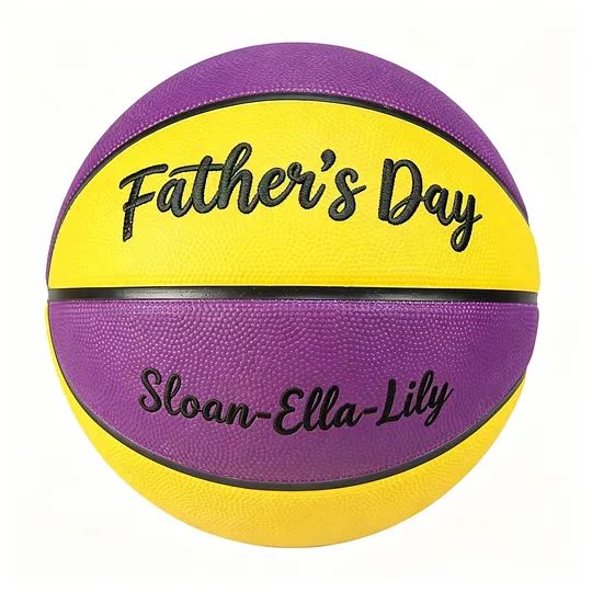 Custom 3D Embroidered Father's Day Basketball, Gift for Mom, Gift for Dad