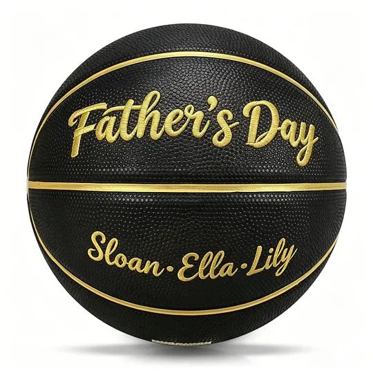 Custom 3D Embroidered Father's Day Basketball, Gift for Mom, Gift for Dad