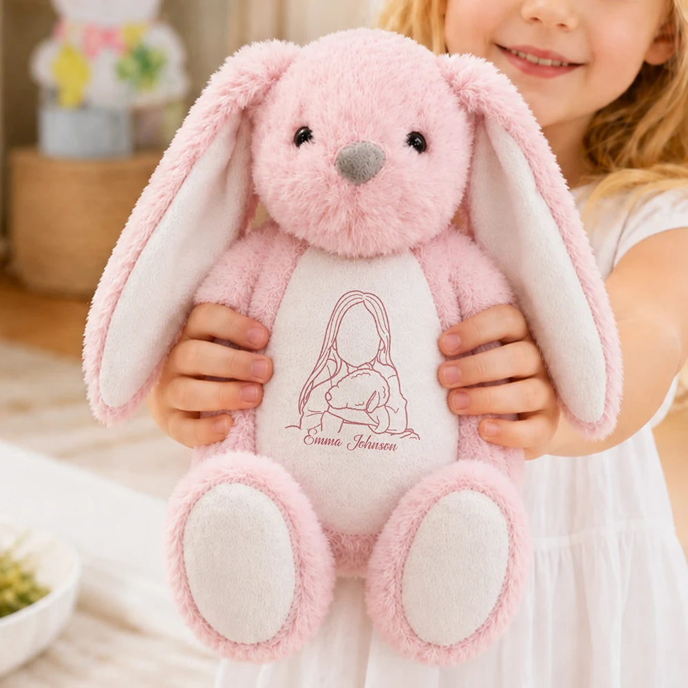 Custom Photo Outline Plush with Personalized Text – A Unique Keepsake for Couples & Loved Ones