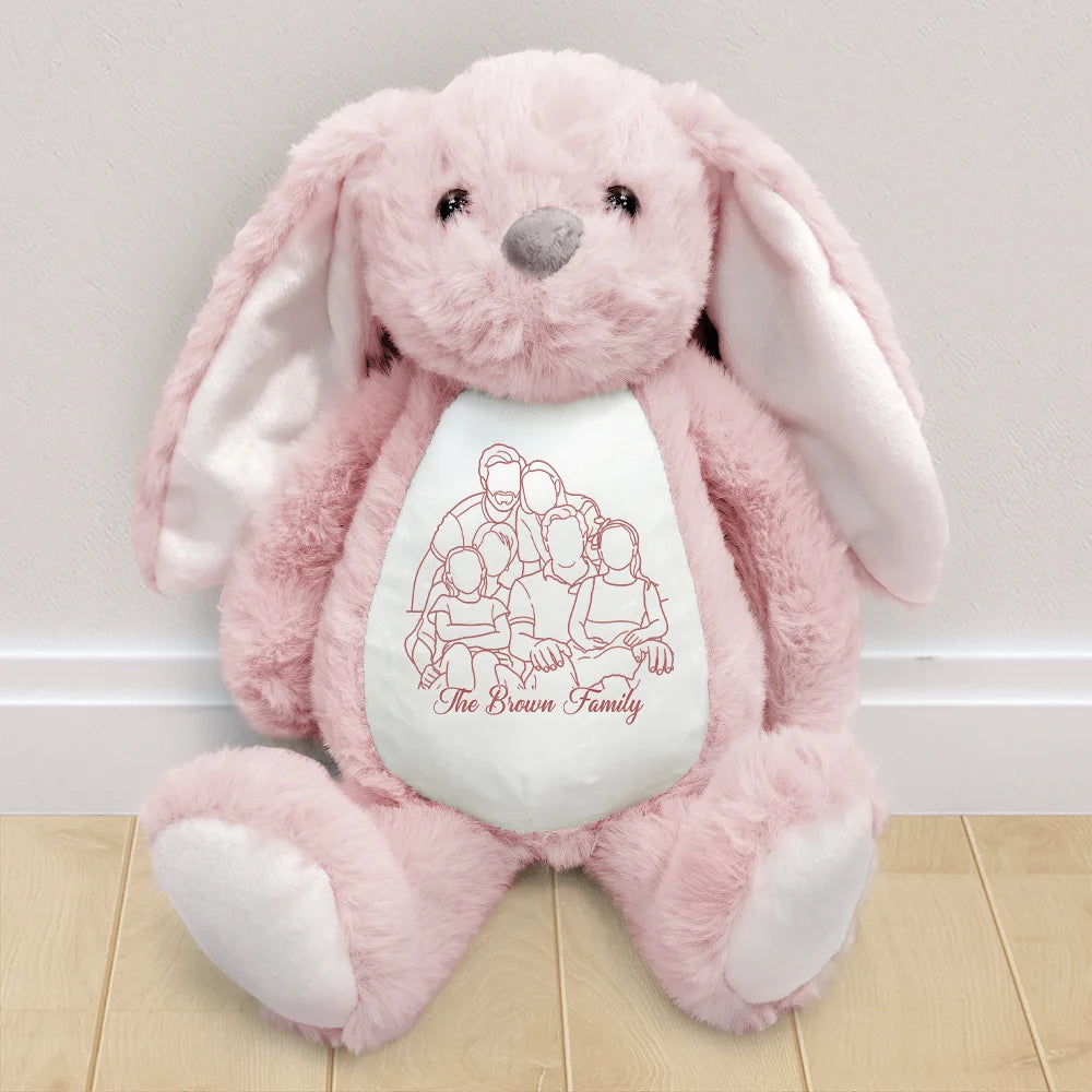 Custom Photo Outline Plush with Personalized Text – A Unique Keepsake for Couples & Loved Ones