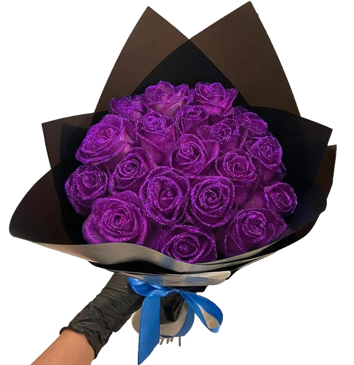 💕Glitter Rose Bouquet💕Personalized Glittery initial Eternal Rose Bouquet