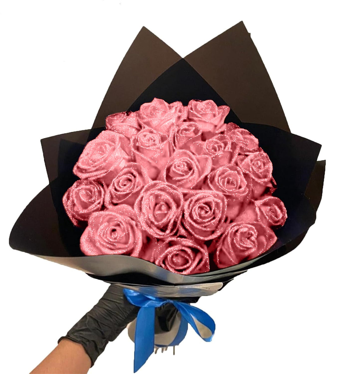 💕Glitter Rose Bouquet💕Personalized Glittery initial Eternal Rose Bouquet