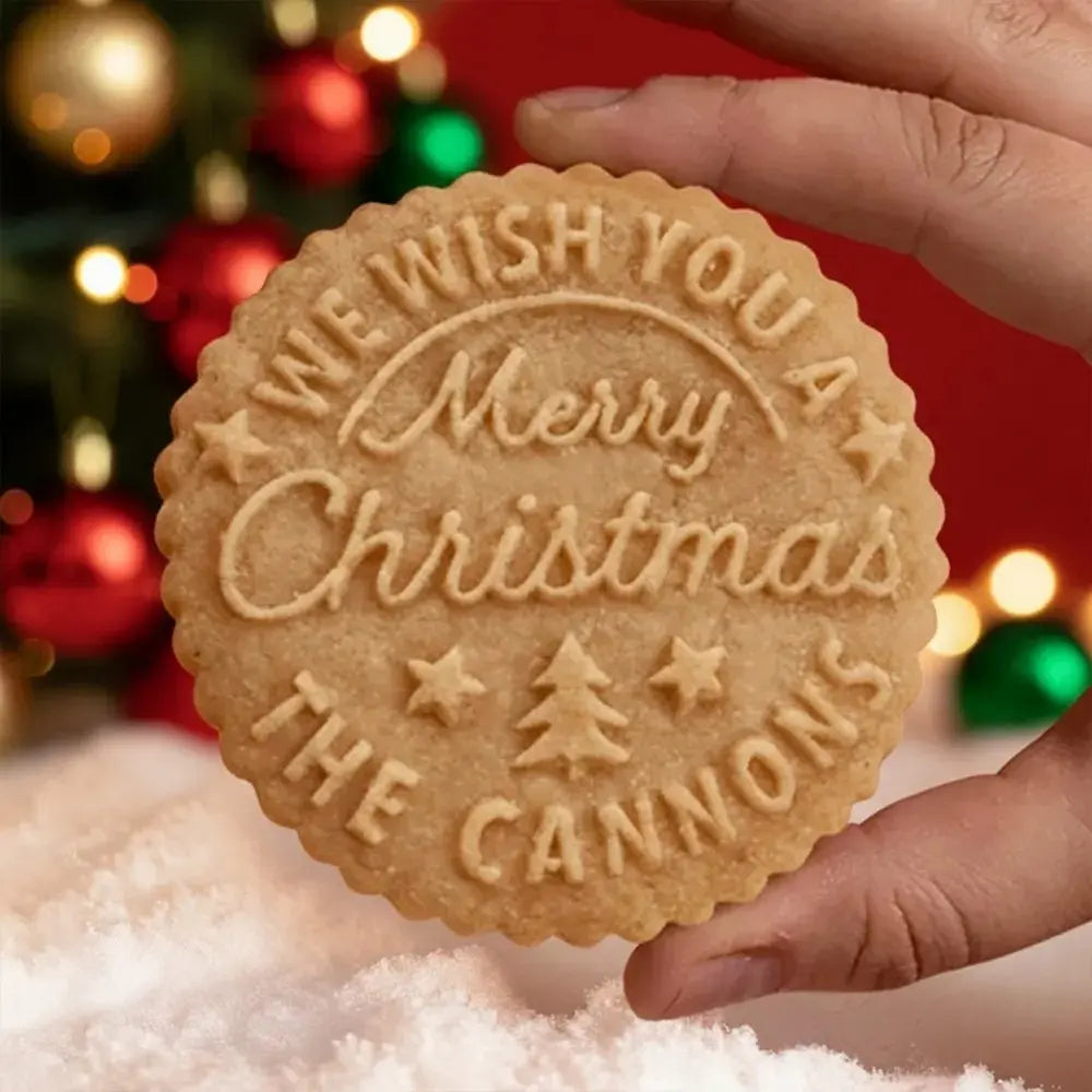 Personalized We Wish You A Merry Christmas Cookie Stamp Family Xmas Holiday Baking Acrylic Stamp