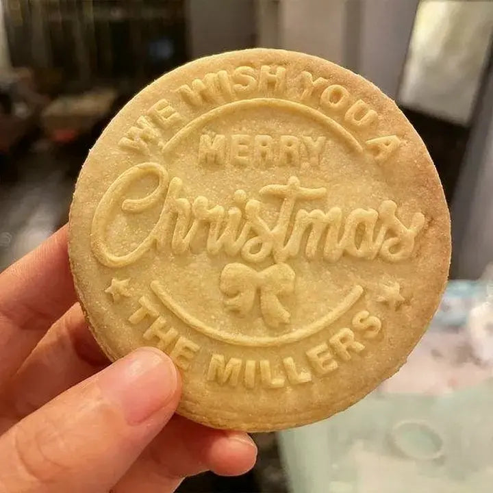 Personalized We Wish You A Merry Christmas Cookie Stamp Family Xmas Holiday Baking Acrylic Stamp