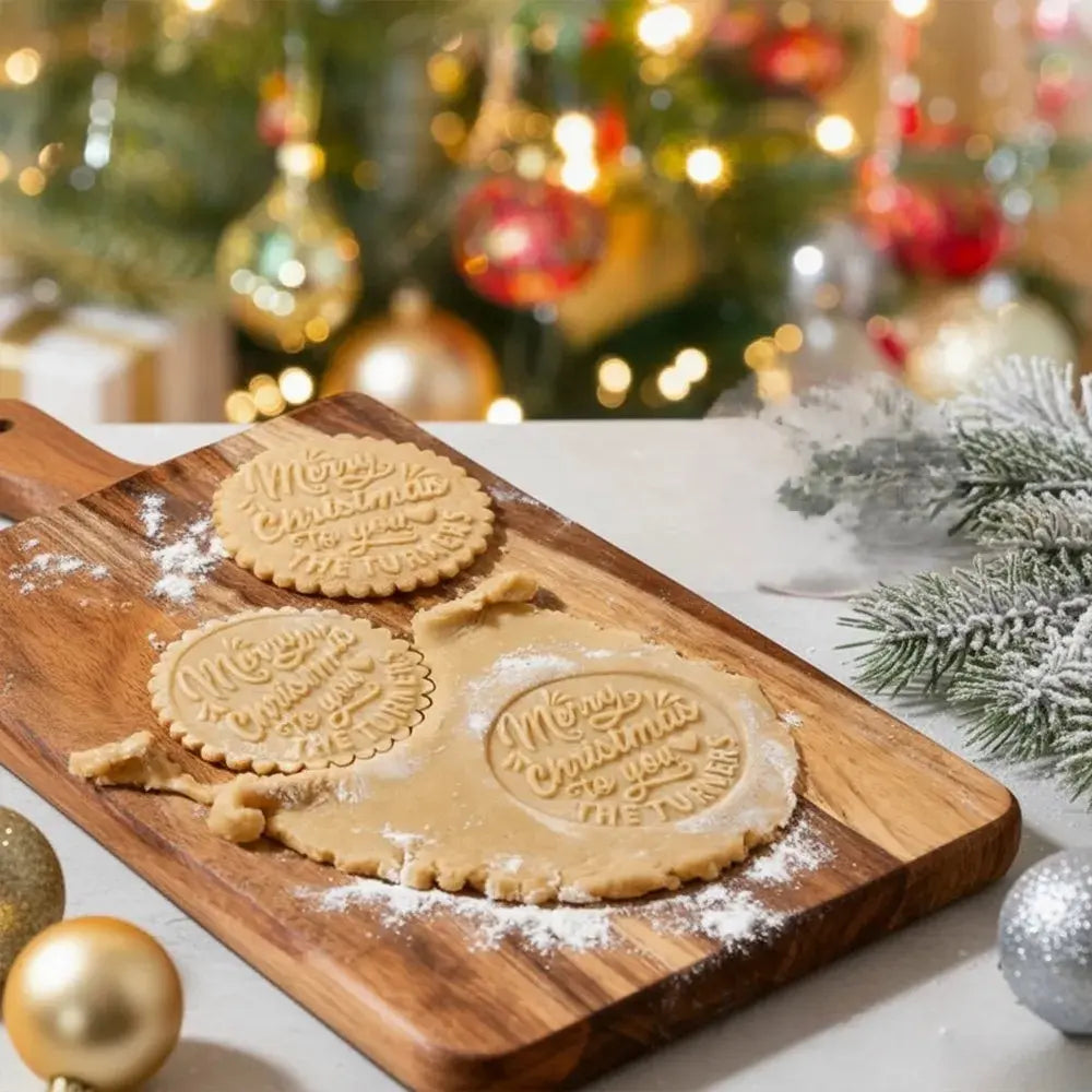Personalized We Wish You A Merry Christmas Cookie Stamp Family Xmas Holiday Baking Acrylic Stamp