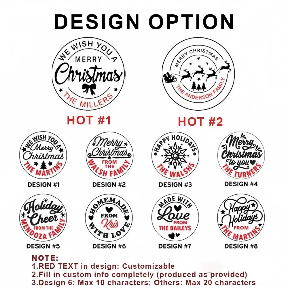 Personalized We Wish You A Merry Christmas Cookie Stamp Family Xmas Holiday Baking Acrylic Stamp