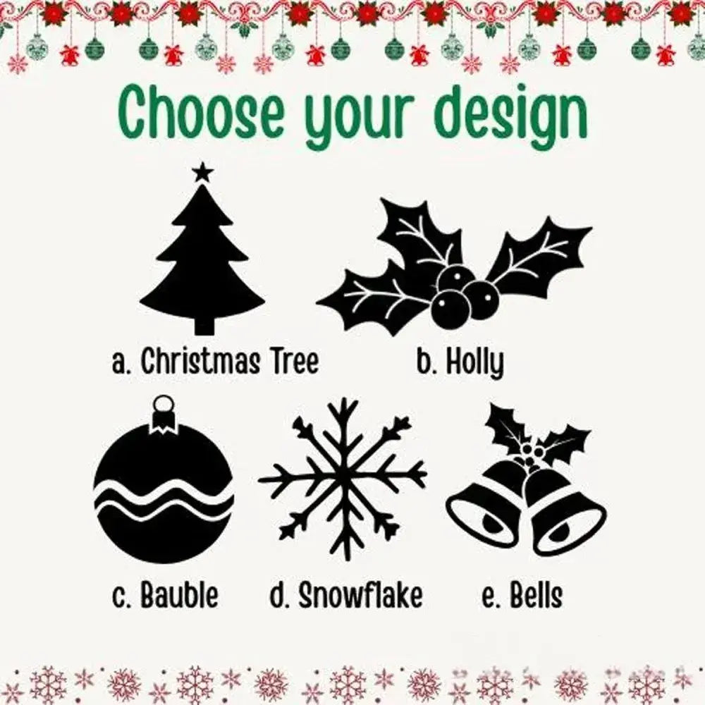 Personalized Christmas Cookie Cutter Stamp Set: Custom Family Name, Holiday Baking