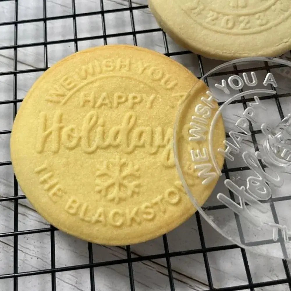 Christmas Icon Cookie Stamp Merry Christmas Happy Holiday Gift