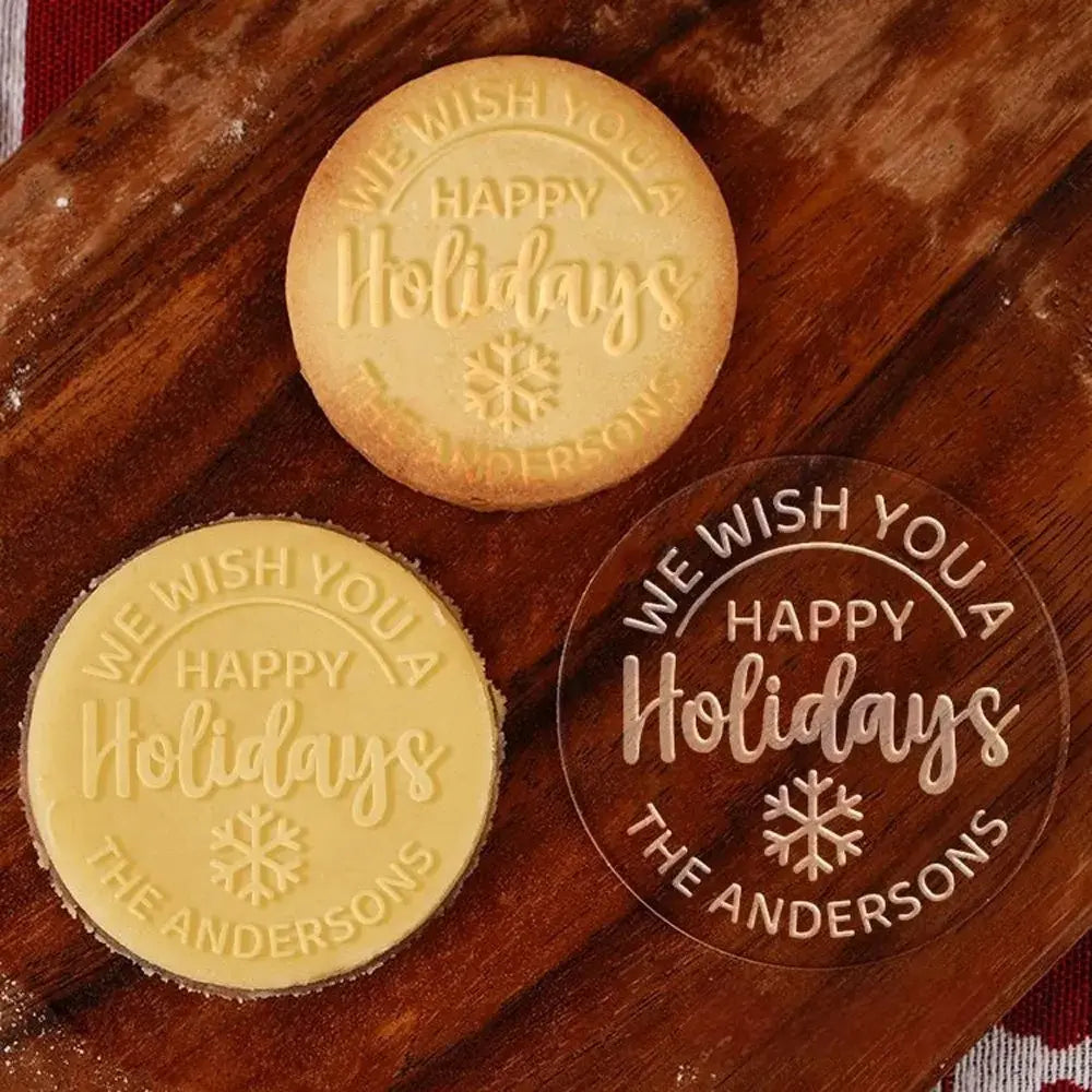 Christmas Icon Cookie Stamp Merry Christmas Happy Holiday Gift